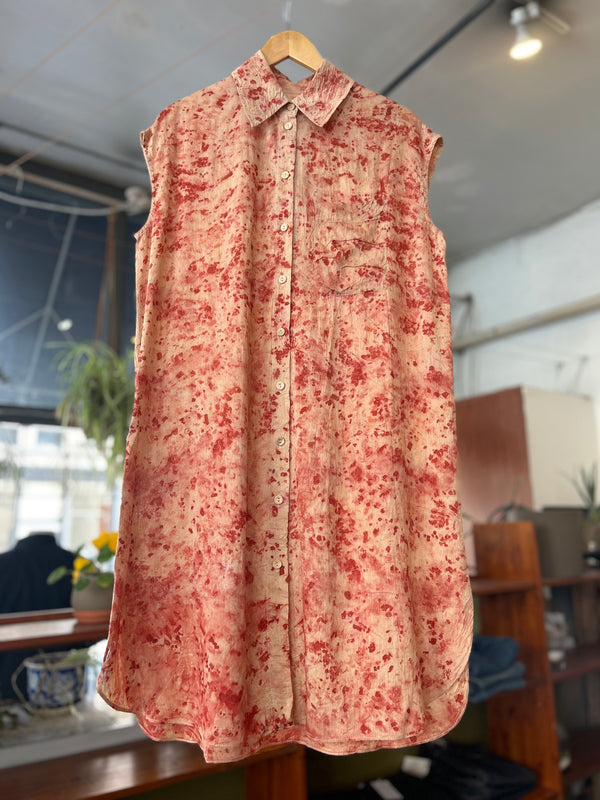 Silk Shirt Dress - Bundle Plant Dye