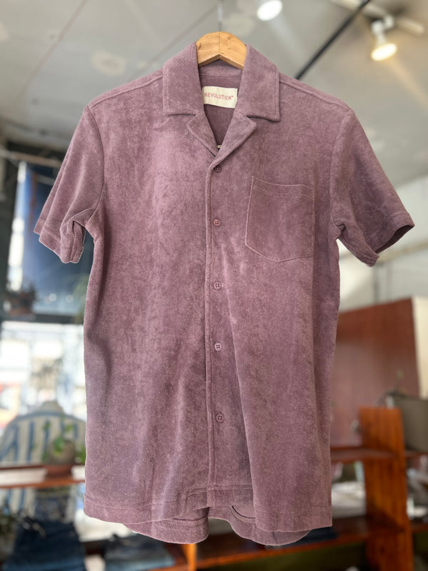 Terry Cuban Shirt - Purple