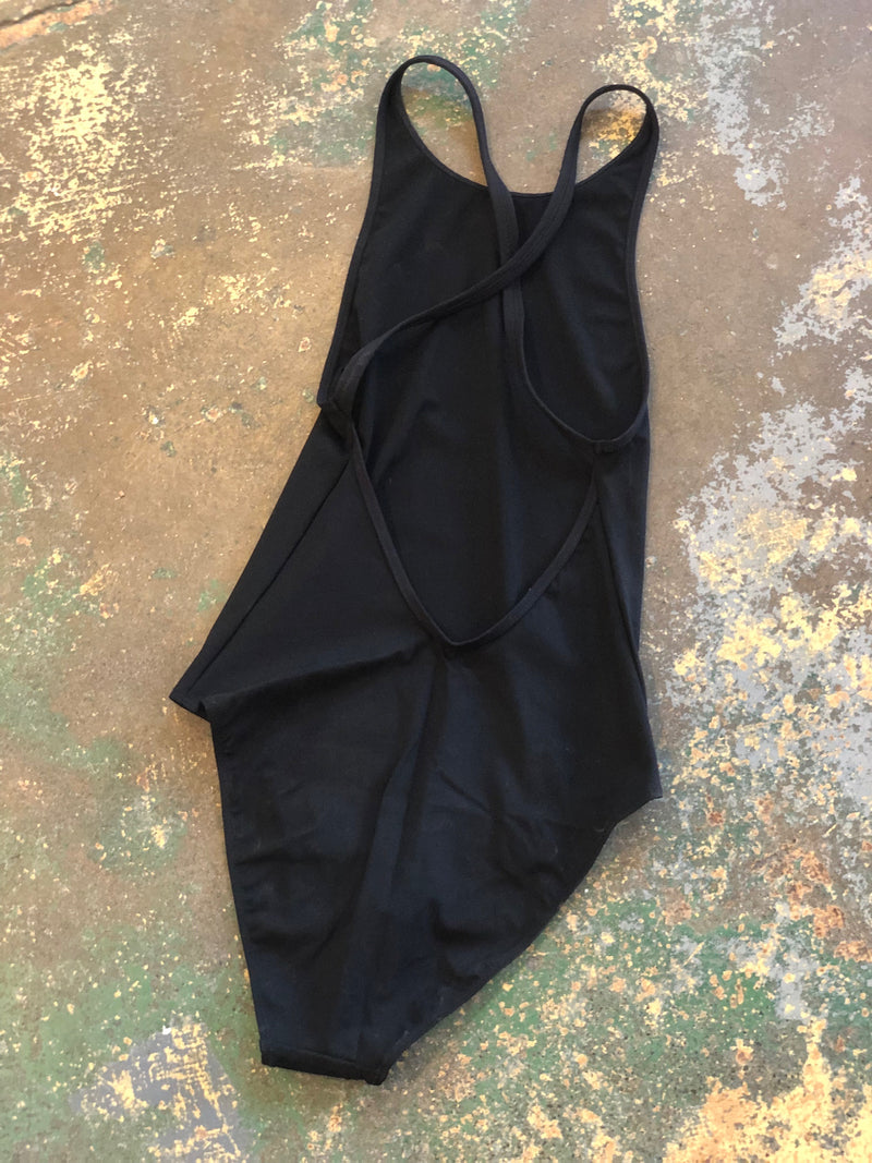 Cross-Back Swimsuit - Black