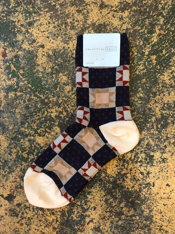 Quilted Crew Socks