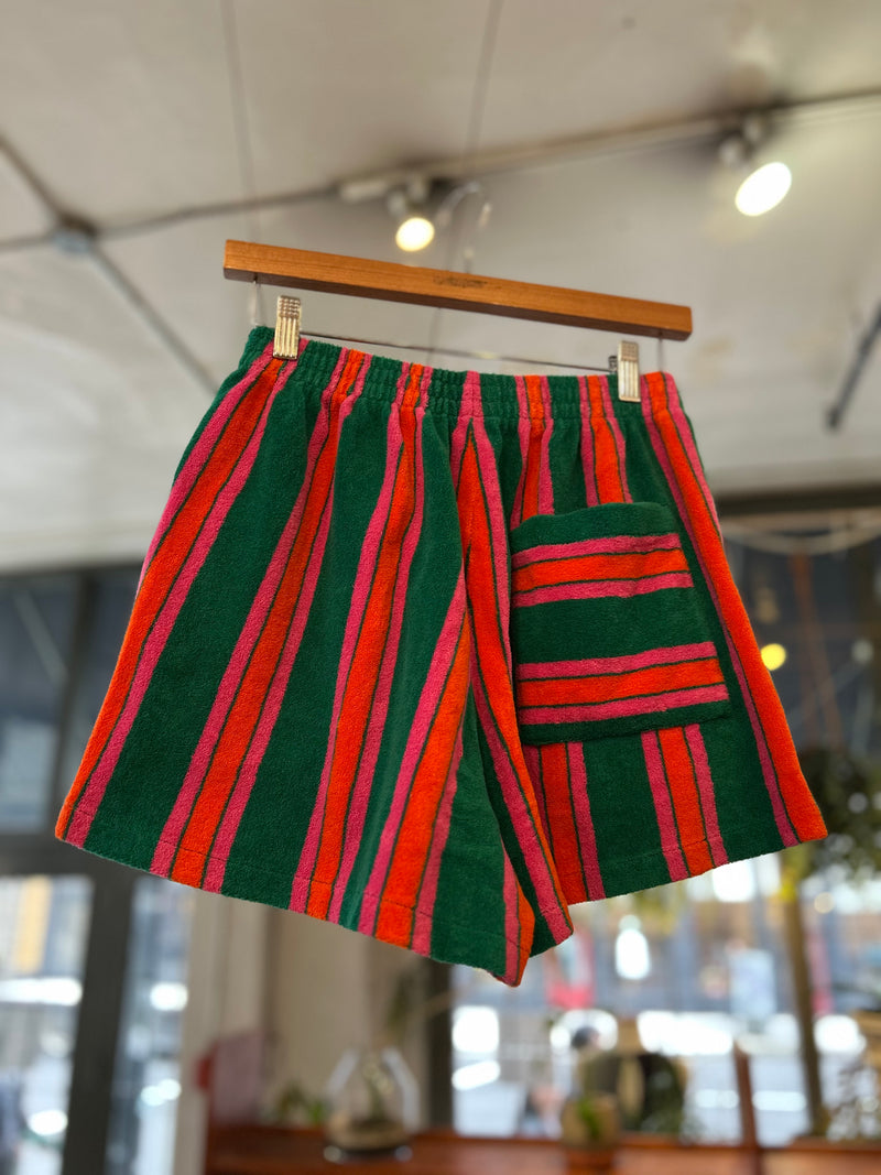 Striped Terry Shorts