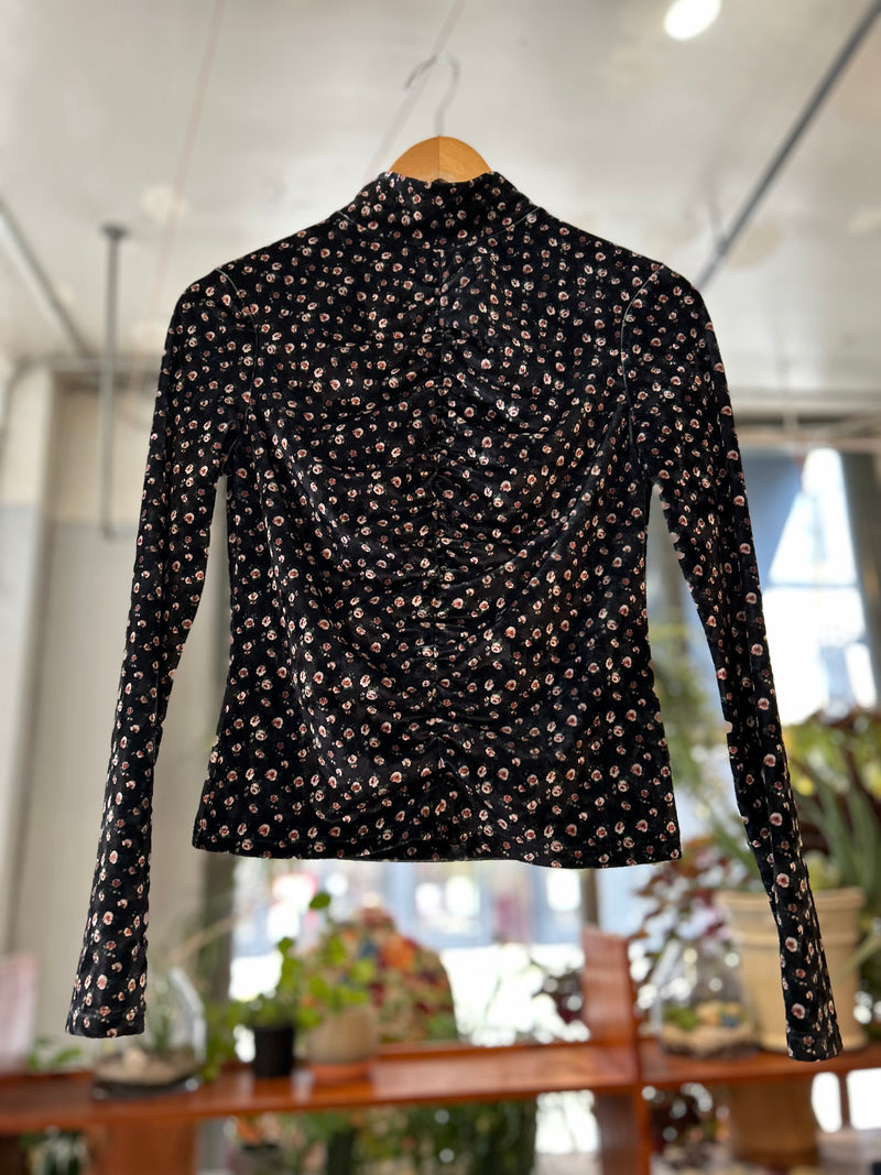 Kara Top - Black Floral