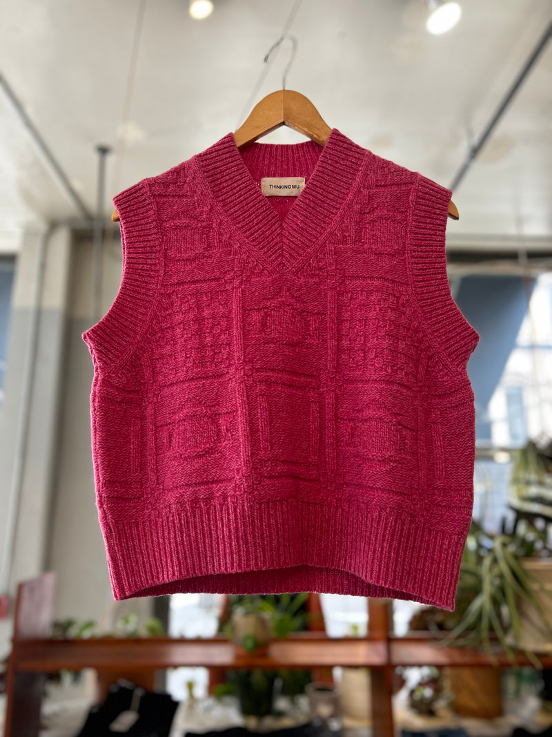 Mica Knit Vest - Pink