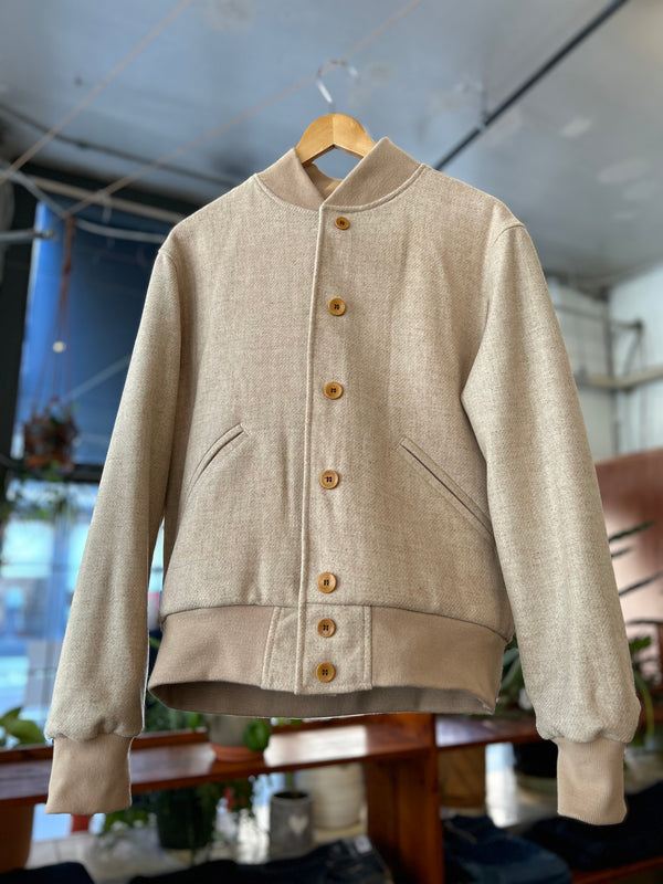 Wool Reversible Jacket - Cream