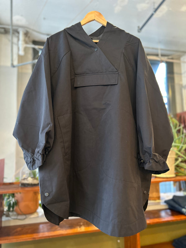 Hooded Poncho - Black
