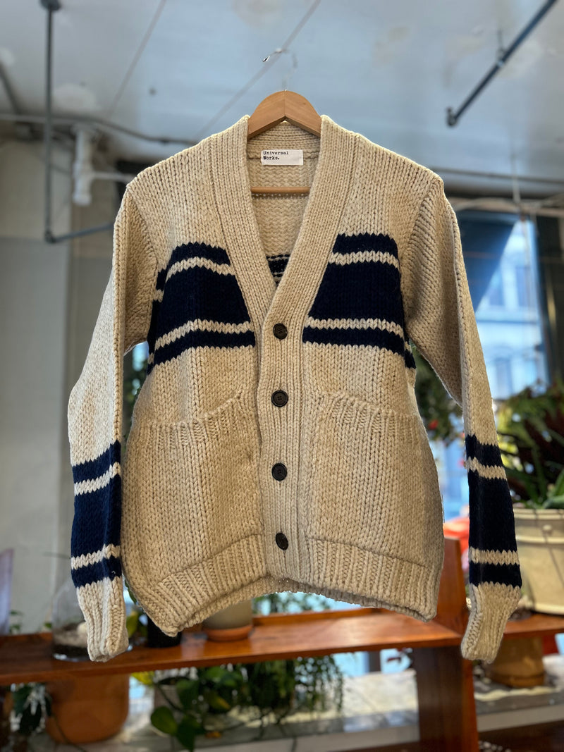 Langdale Cardigan - Sand Stripe