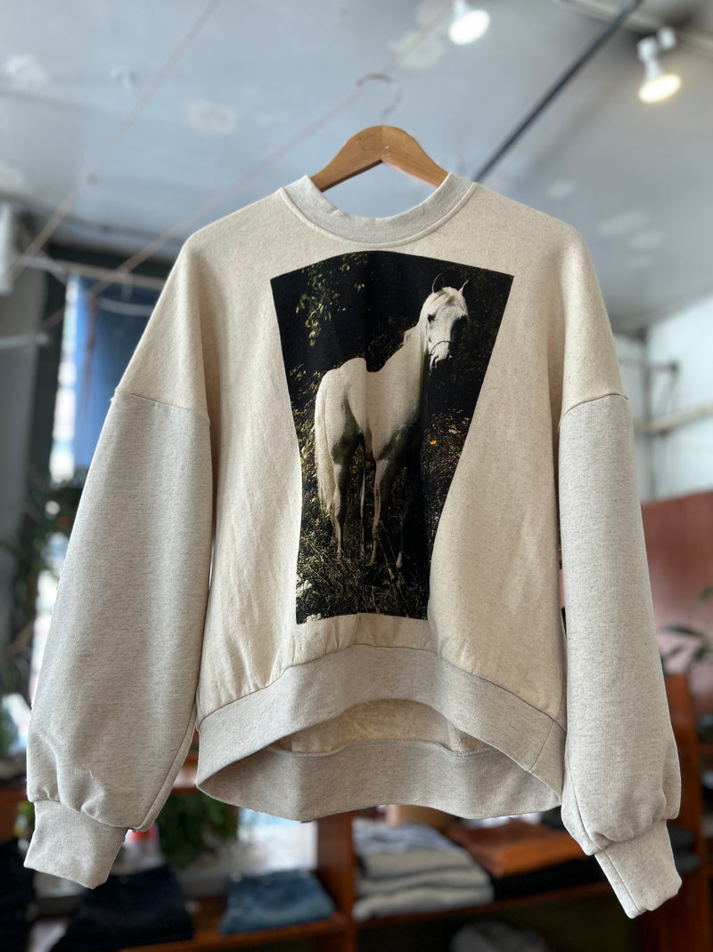 Horse Sweatshirt - Cream