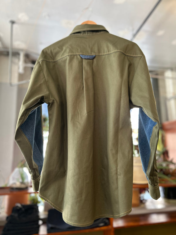 Shirt With Reworked Denim