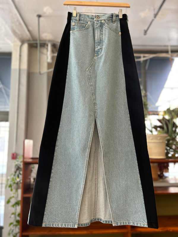 Denim Contrast Skirt