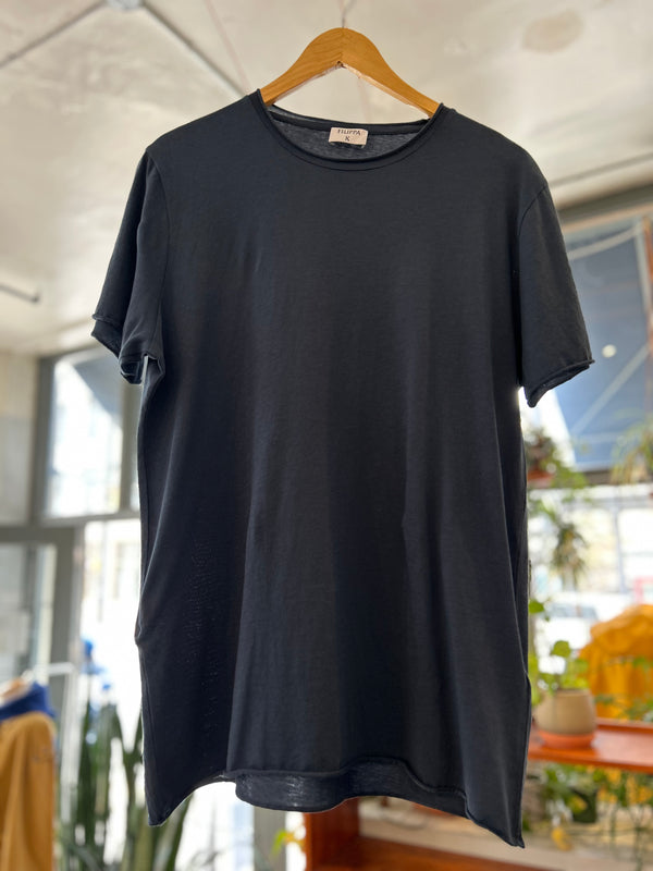 Roll Neck Tee - Dusk Blue