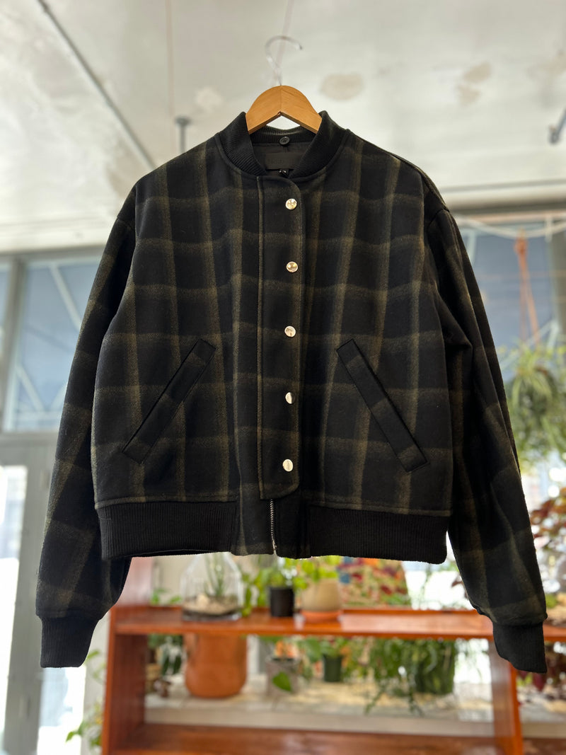 Landmark Jacket - Black/Olive Plaid