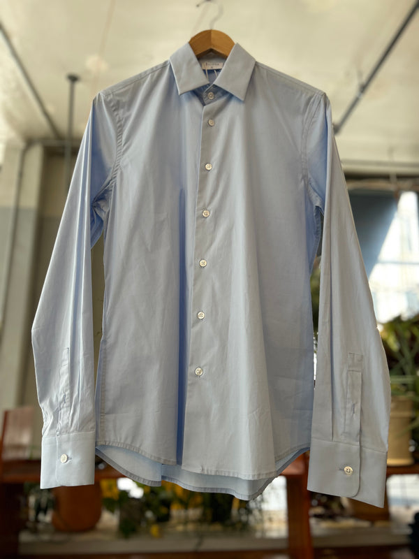Slim Cotton Stretch Shirt- Light Blue