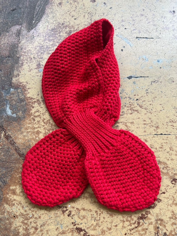 Slotted Scarf - Red