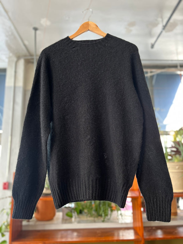 Suedehead Crewneck Sweater - Black