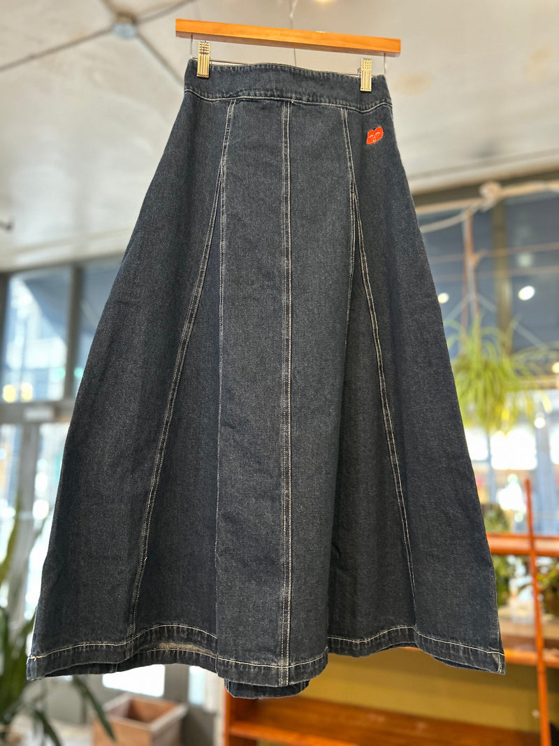 Denim Flared Skirt