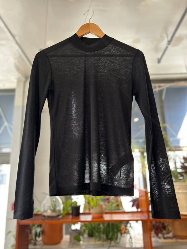 Mock Neck Top - Black