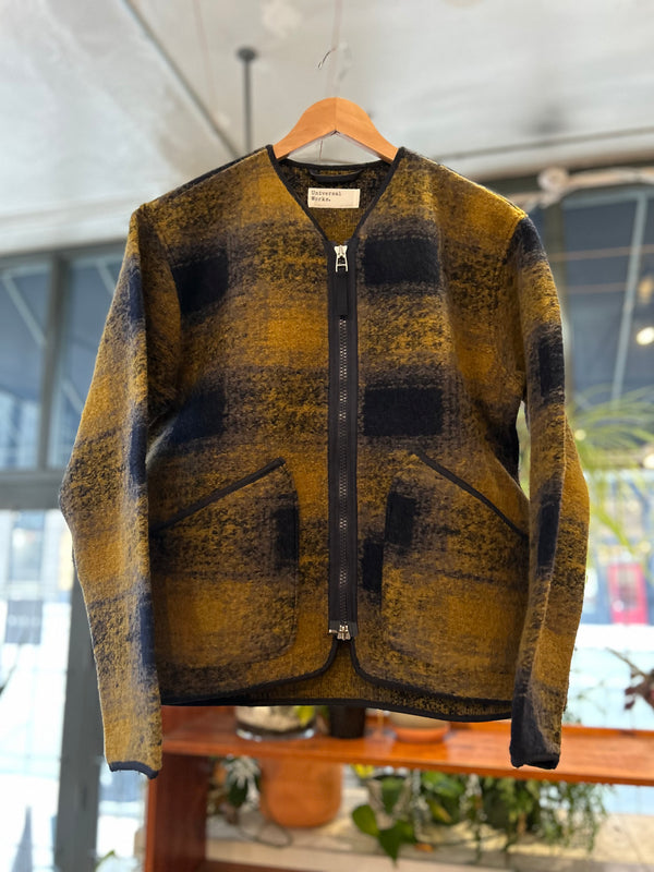 Zip Liner Jacket - Navy Check