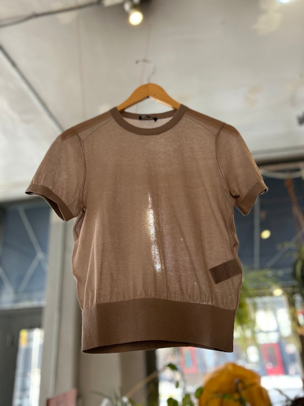 Dua Fine Knit Top - Taupe