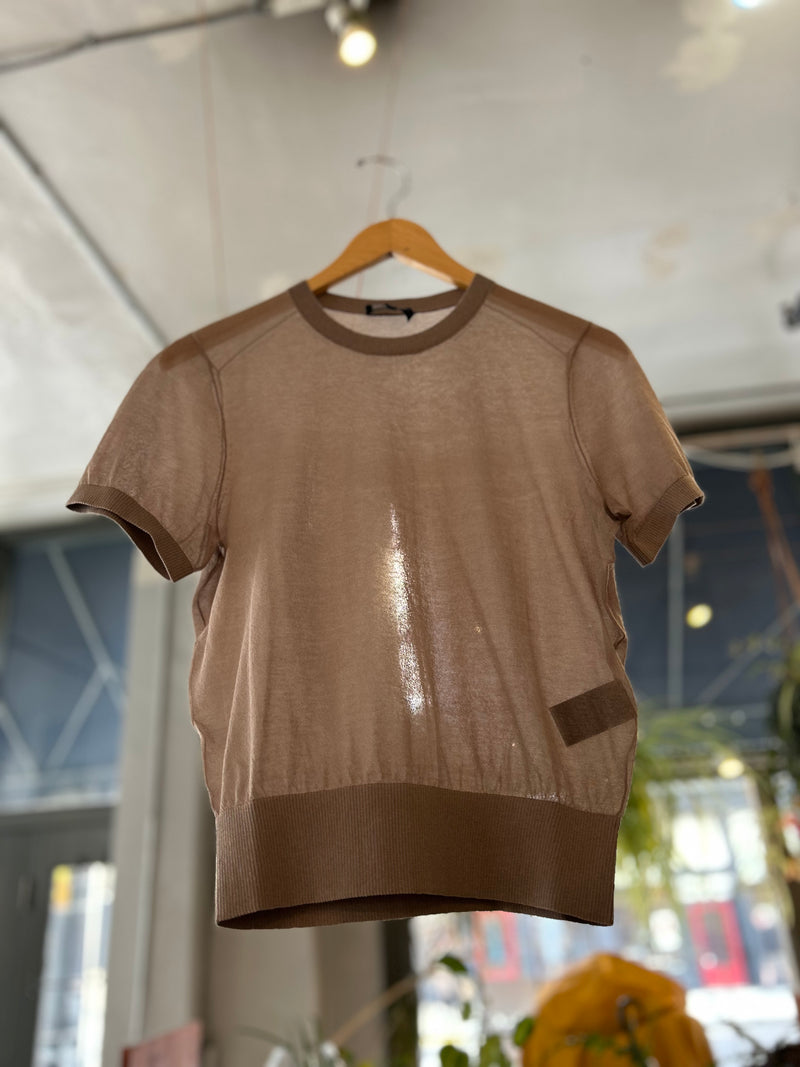 Dua Fine Knit Top - Taupe