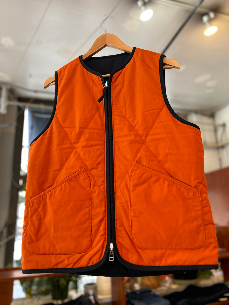 Reversible Military Gilet - Navy/Orange