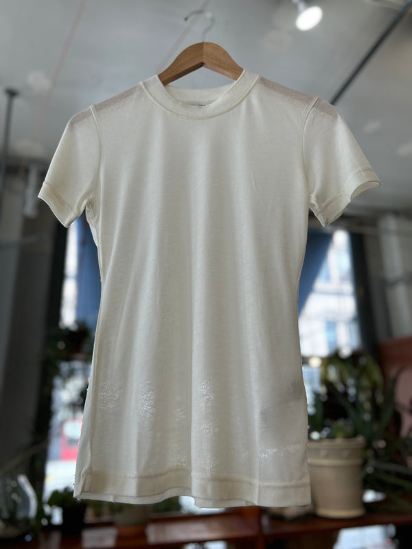 Lyocell Cashmere Tee - Winter White