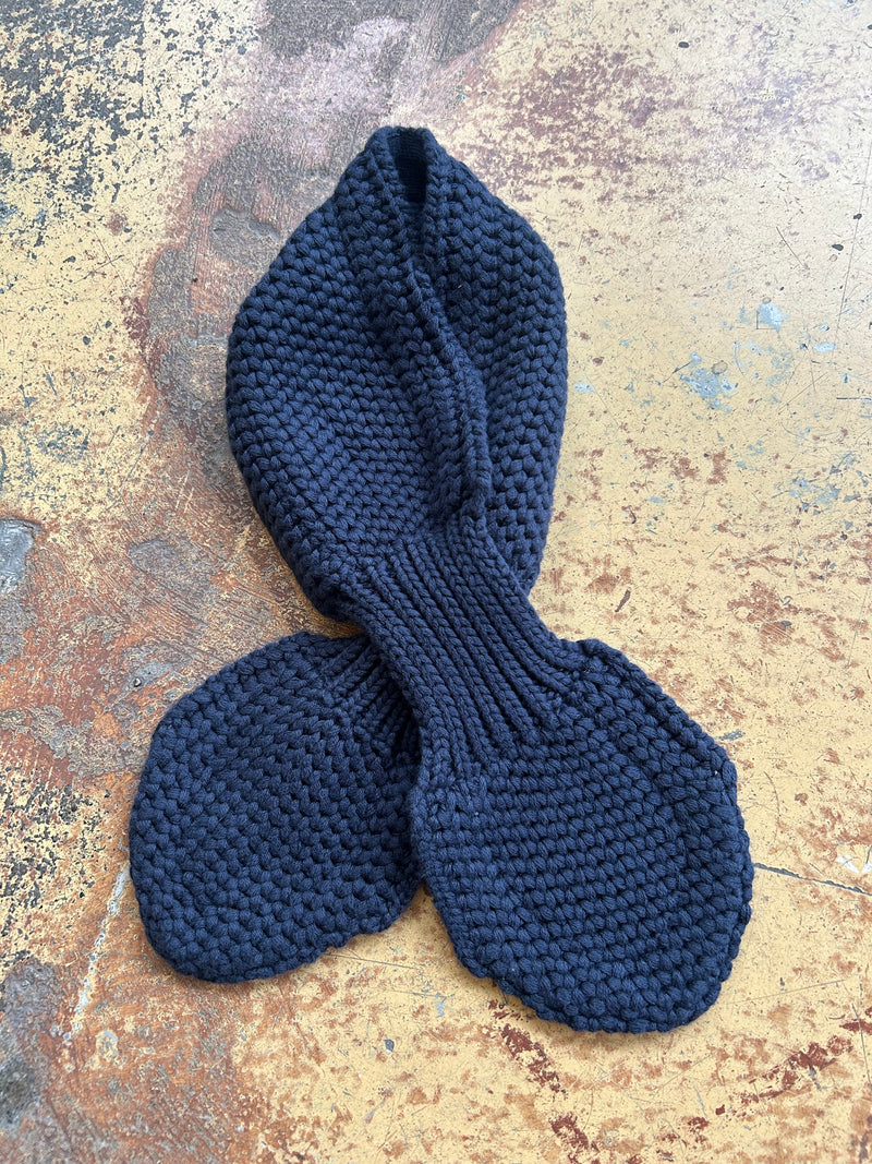 Slotted Scarf - Navy