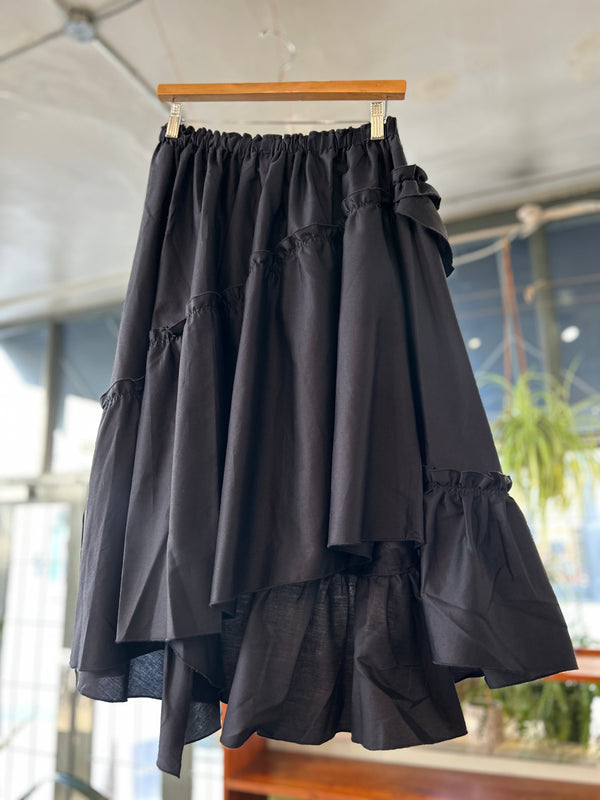 Draped Skirt - Navy