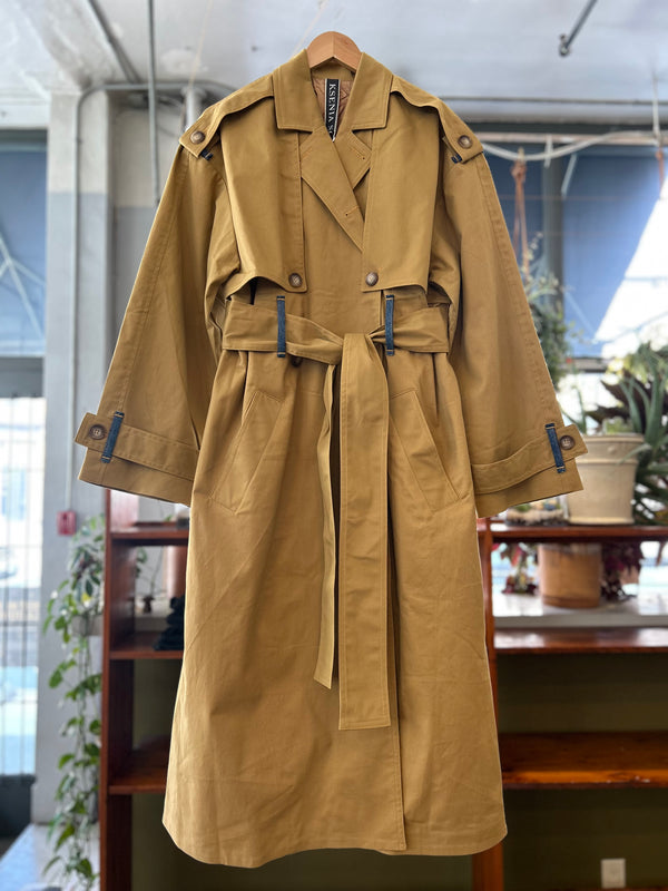 Reworked Trench With Denim Back
