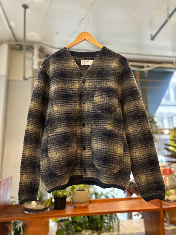 Fleece Cardigan - Navy