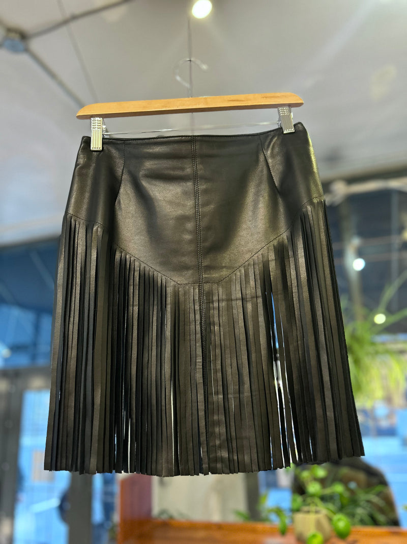 Reworked Vintage Fringe Skirt