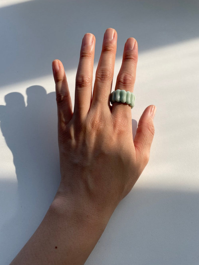 Textured Ring - Mint