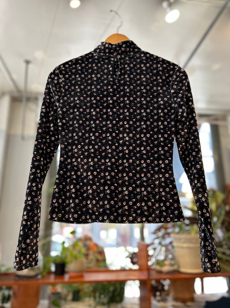 Kara Top - Black Floral