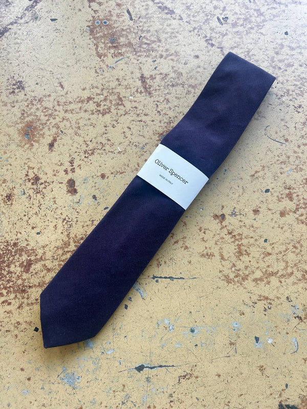 Mersey Cord Tie - Aubergine