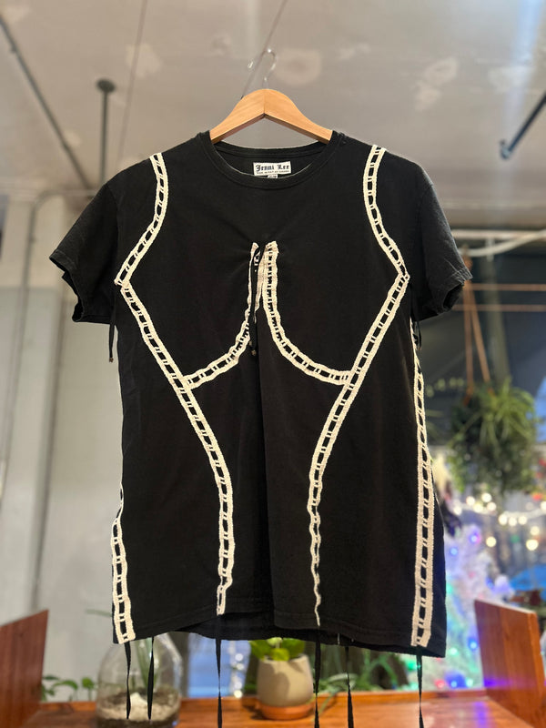 Corset T-Shirt - Black