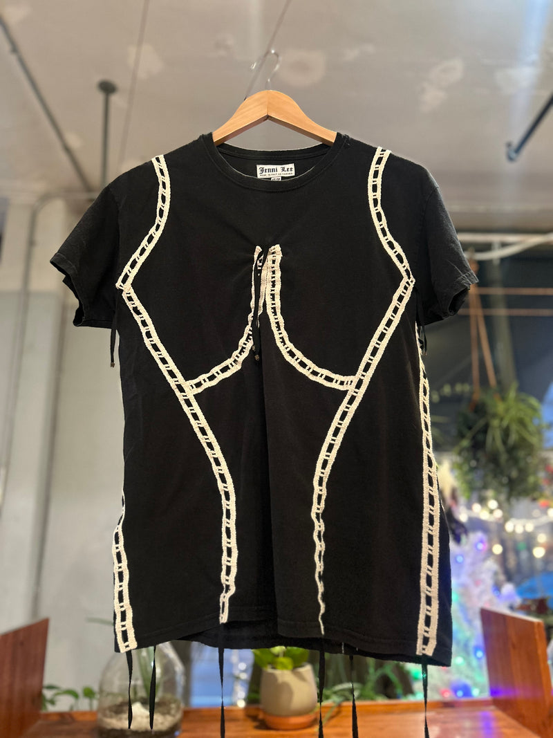 Corset T-Shirt - Black