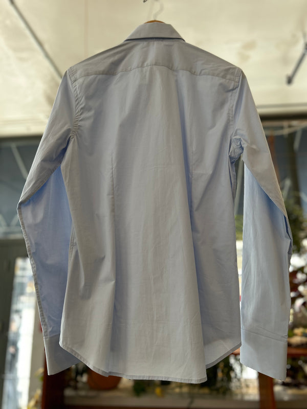 Slim Cotton Stretch Shirt- Light Blue