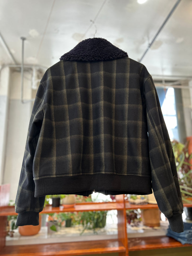 Landmark Jacket - Black/Olive Plaid