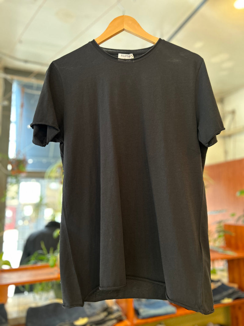 Roll Neck Tee - Black