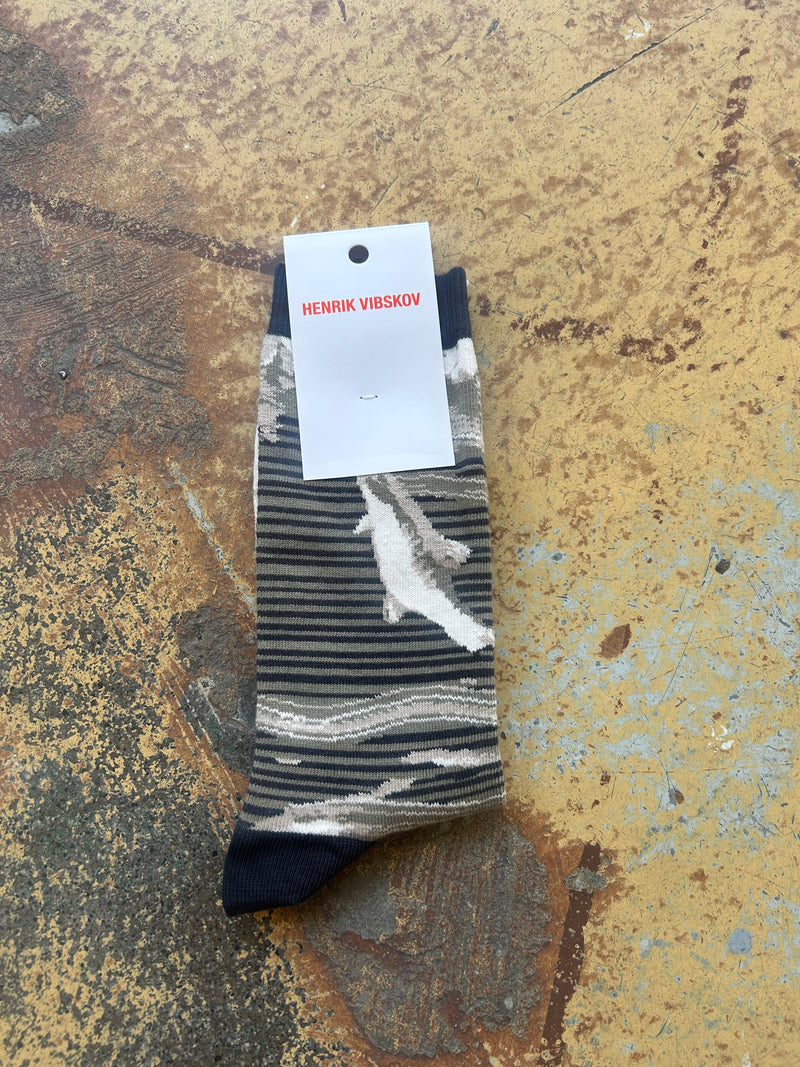 Men’s Fishes Socks - White