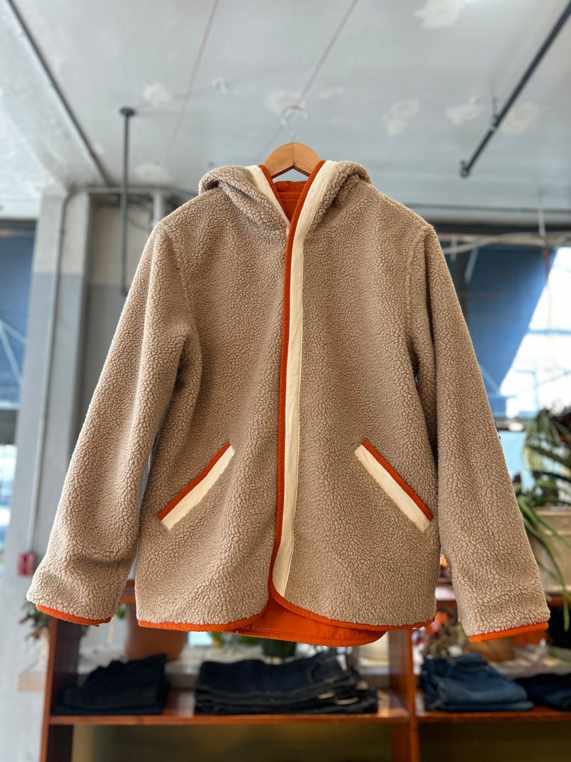 Reversible Simple Jacket - Orange/Sand