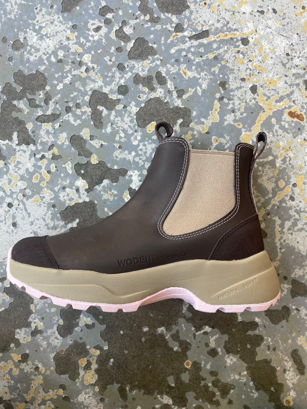 Siri Waterproof Boot - Chocolate/Light Olive