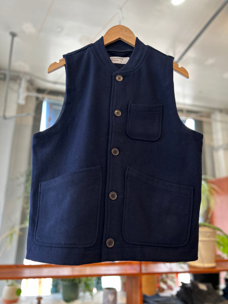 Chore Waistcoat - Navy Mowbray