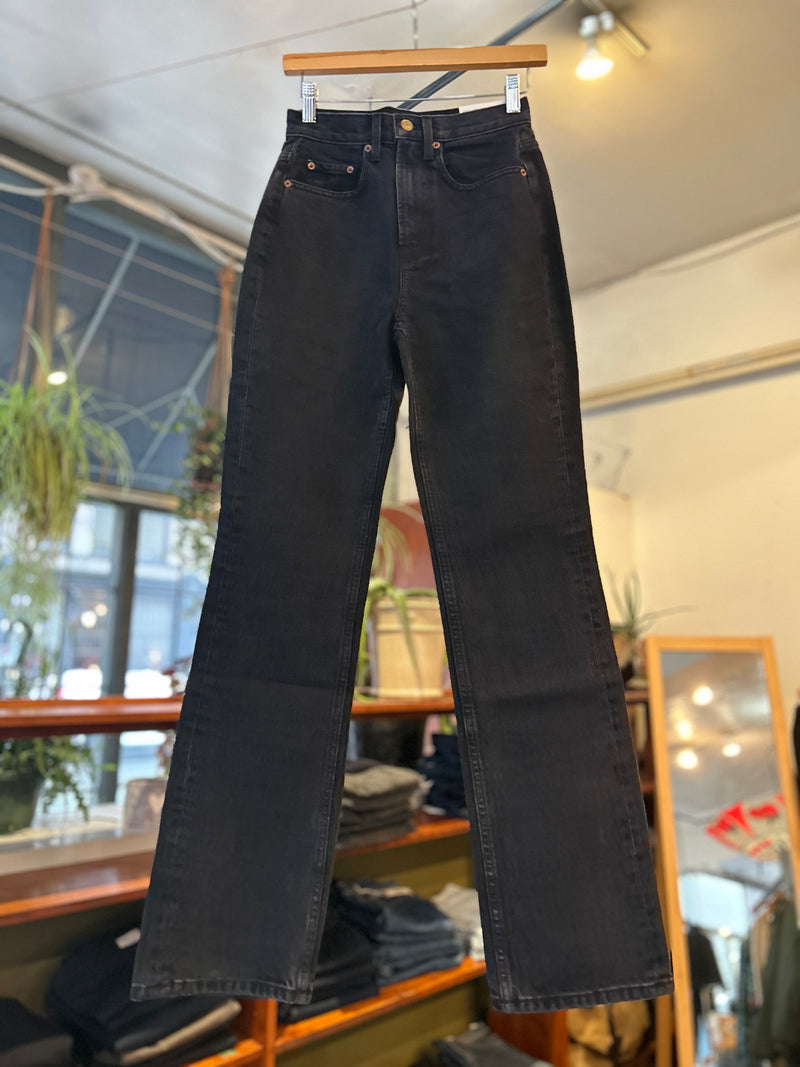 Louis Long High Straight in Black Stone Wash