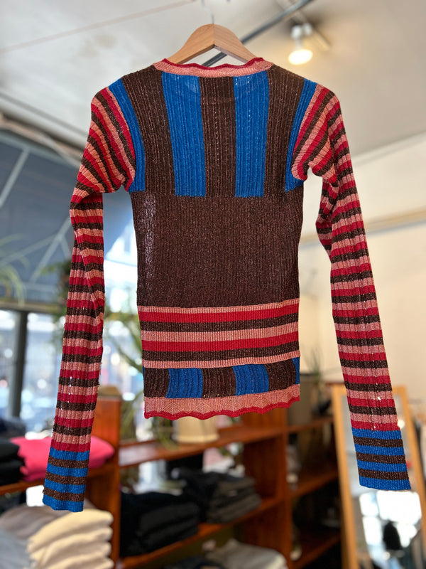 Block Knit Blouse