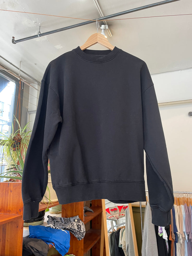 Organic Oversized Crew - Deep Black