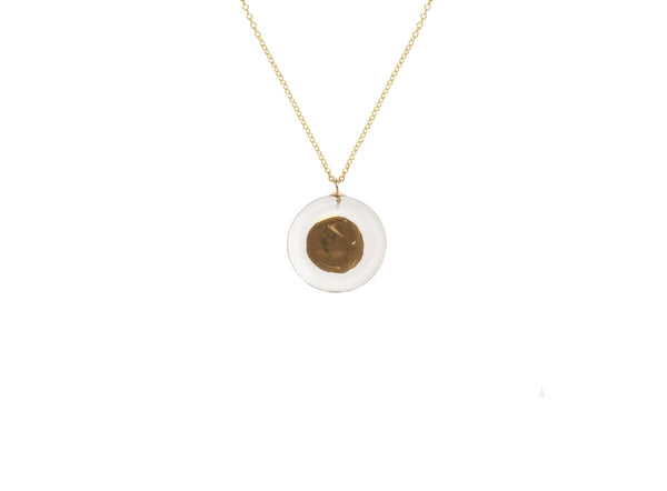 Gilded Disc Necklace - Silver