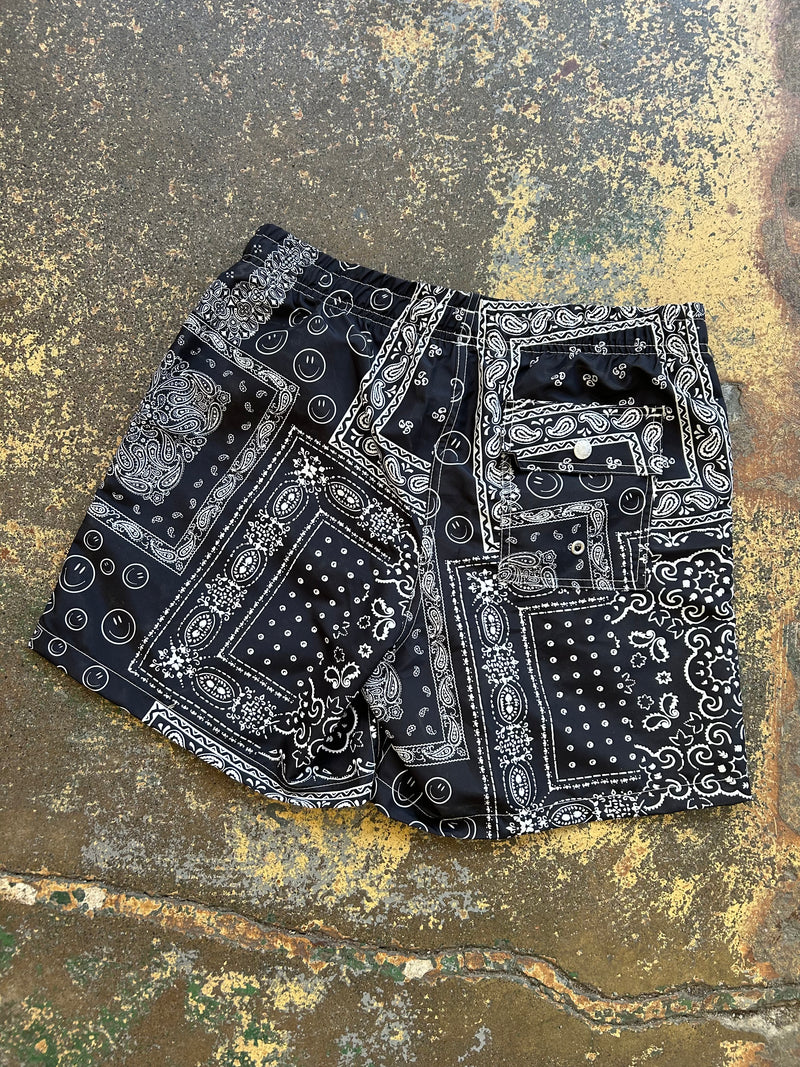 Swim Trunk - Black Bandana