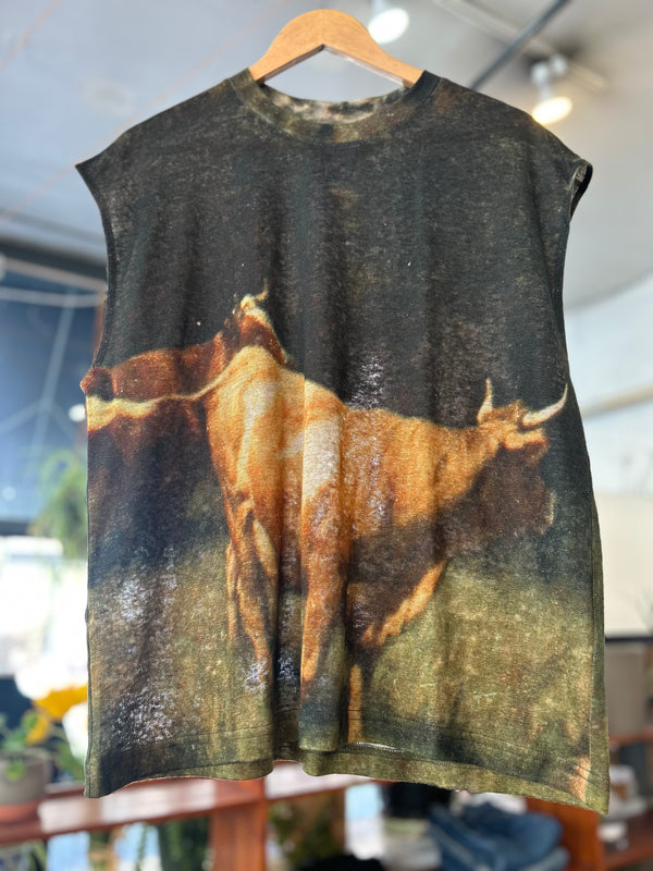 Tank T-shirt - Cow Print