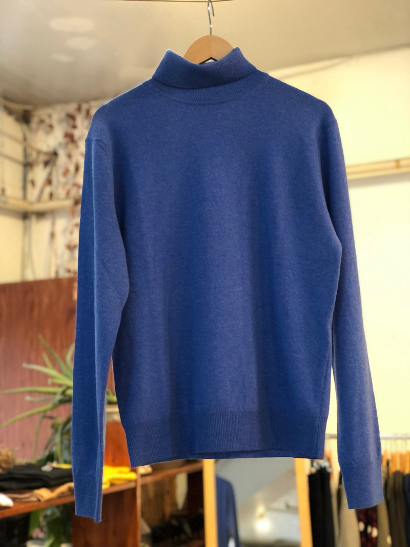 Roller Neck Sweater - Rivera Blue