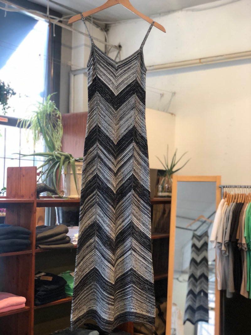 Marled Stripe Knit Maxi Dress